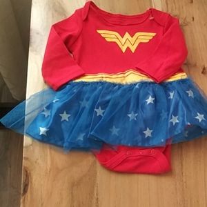 A baby Wonder Woman onesie